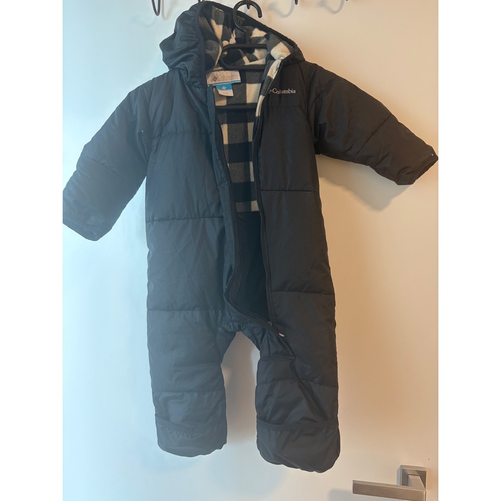 Columbia Snuggly Bunny Down Fill Bunting Snowsuit Black 12-18 Months SN0219